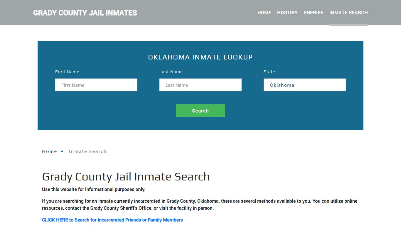 Grady County, OK Detainee Lookup